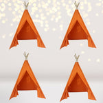 4 pack Kids Sleepover Tents Party - LUXE Kids Teepee Tent with Lights