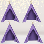 4 pack Kids Sleepover Tents Party - LUXE Kids Teepee Tent with Lights