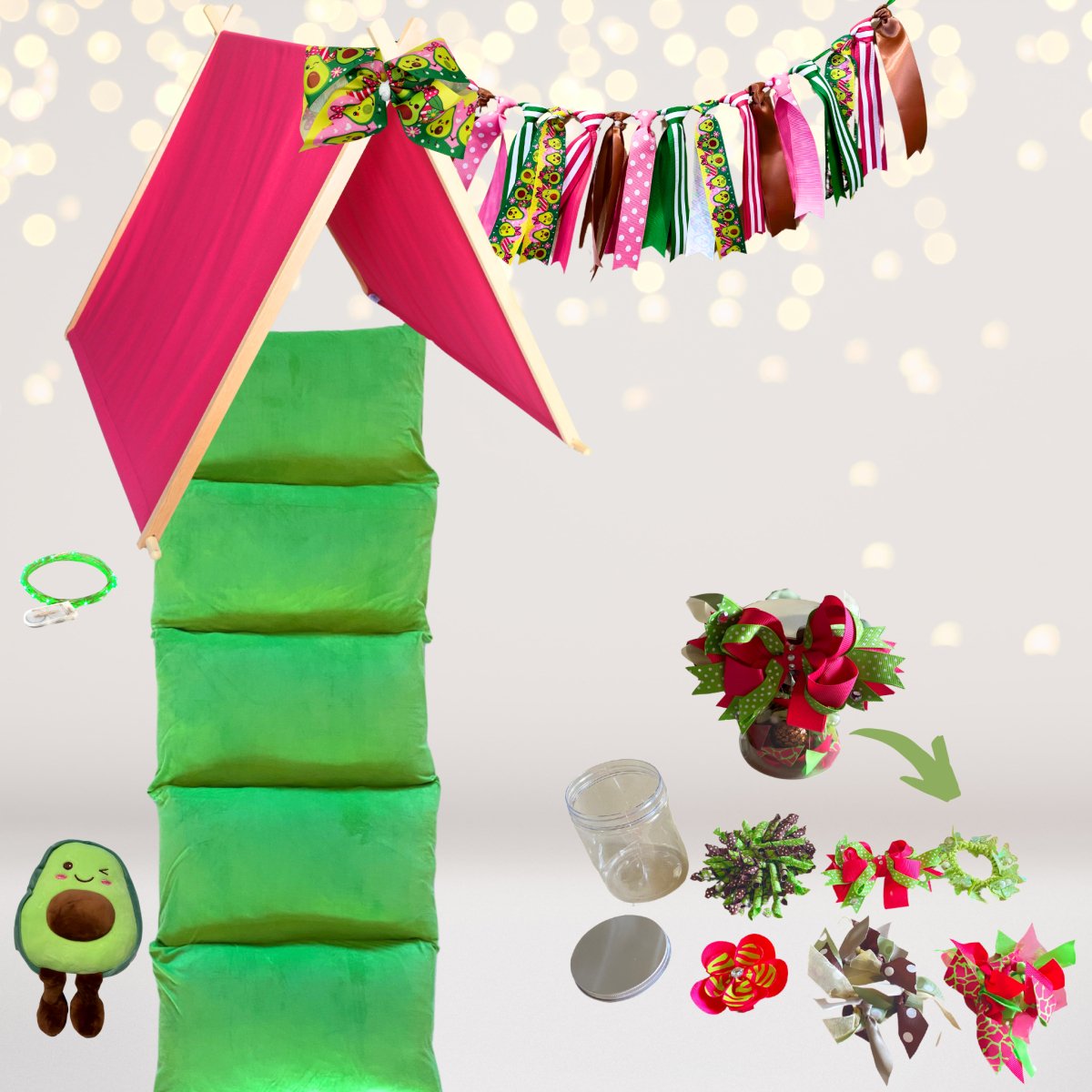 Kids Avocado Teepee Tent Gift Set