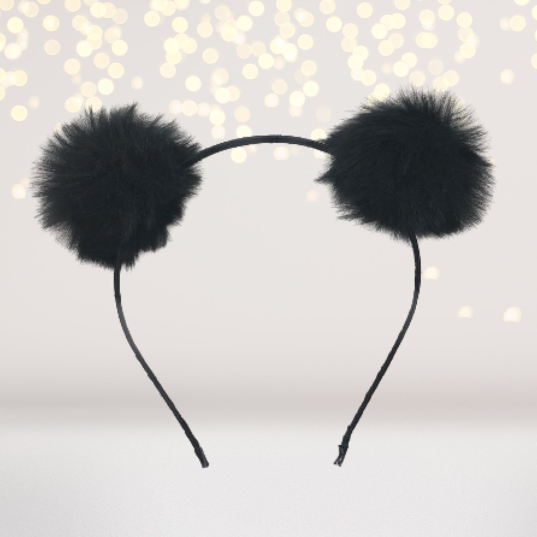 Small Fuzzy Furry Pom Pom Ears Headband