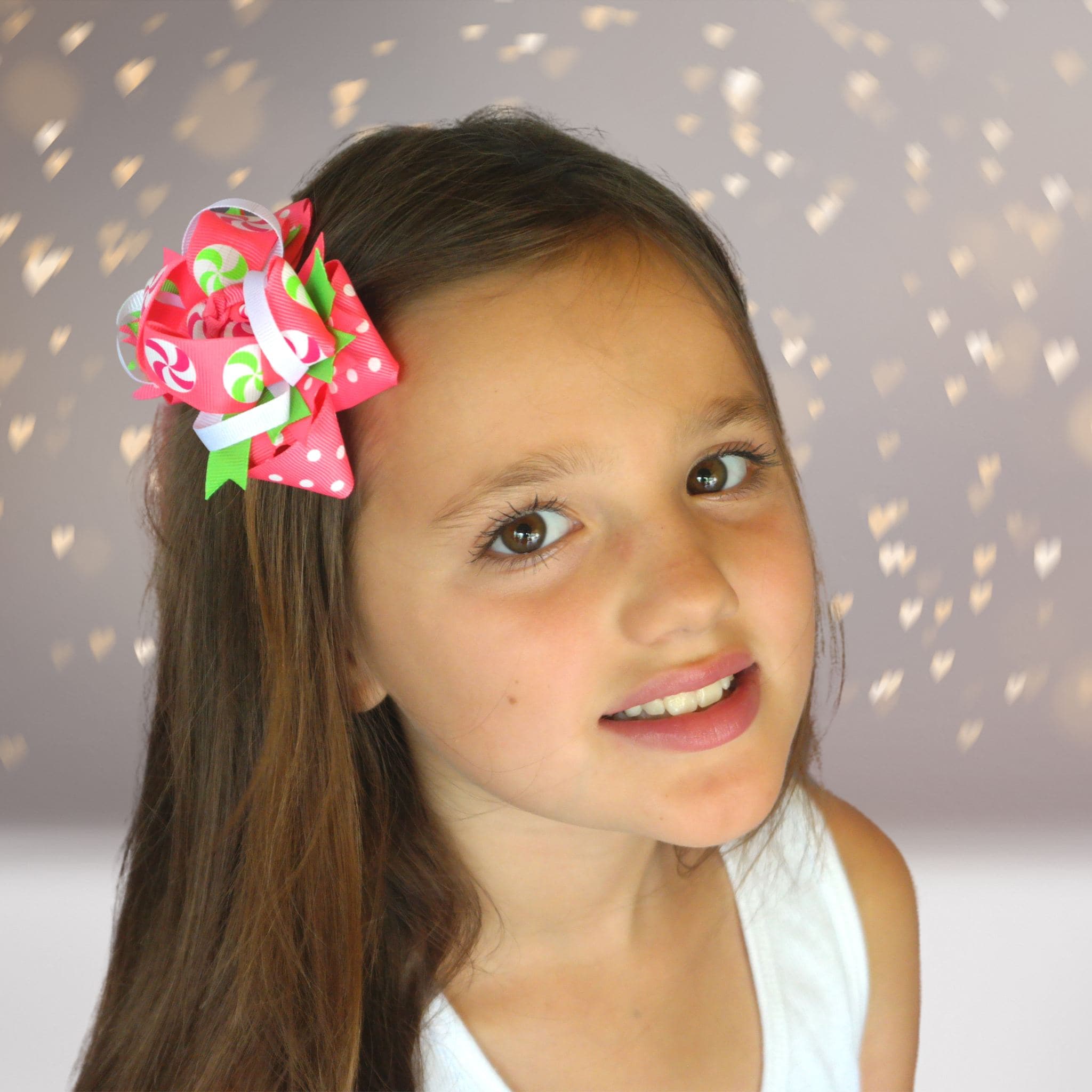 Girls 4 inch Layered boutique hair bows –